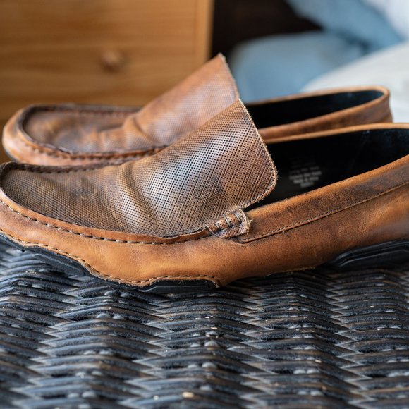 Kenneth Cole Reaction Tan/Brown Dress Shoes Slip Ons - Picture 4 of 10